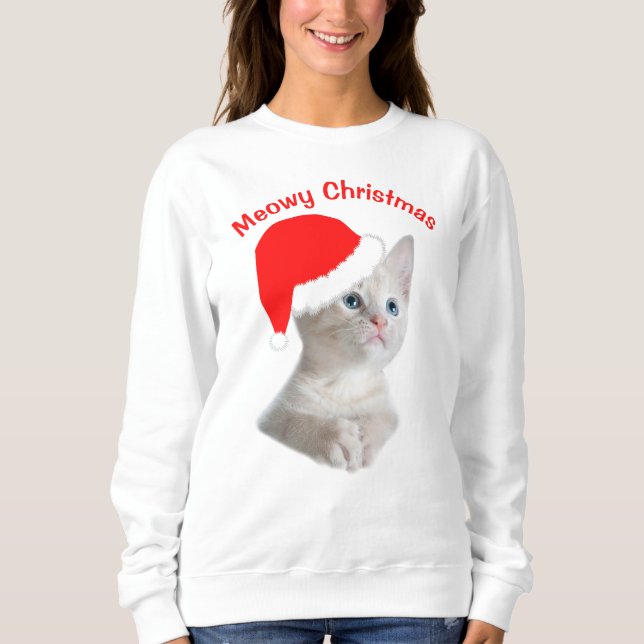 Sudadera Feliz Navidad Meowy (Anverso)