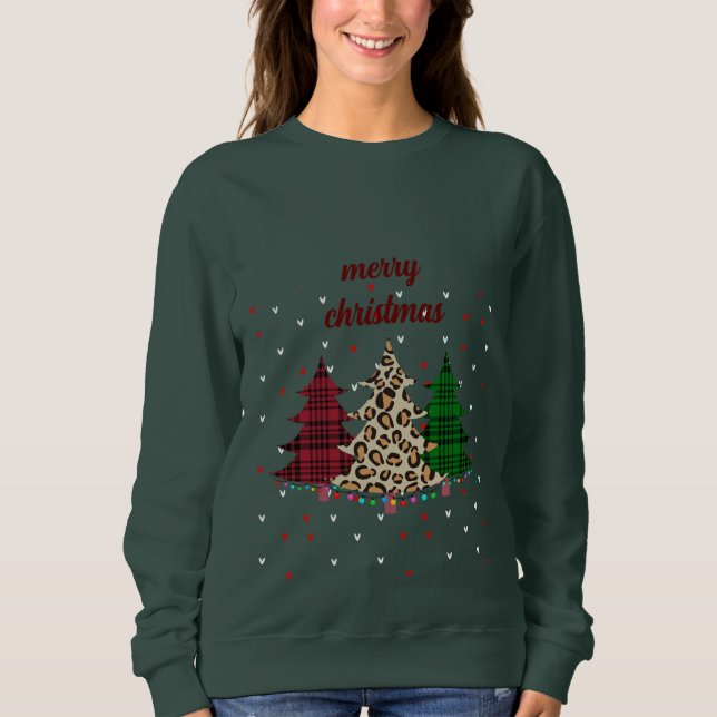 Sudadera Feliz Navidad Moderna y Elegante (Anverso)