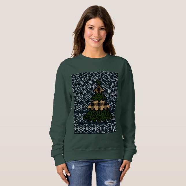Sudadera Feliz Navidad Mujer Moderna (Anverso completo)