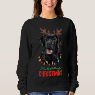 Sudadera Feliz Navidad Negro Labrador Tee
