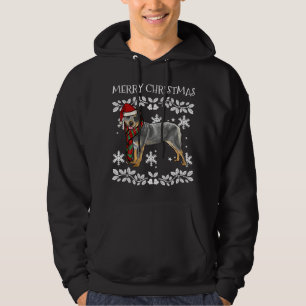 Sudadera Feliz Navidad Ornamento de ganado australiano Perr