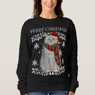 Sudadera Feliz Navidad Ornamento Ragdoll Cat Navidad Santa