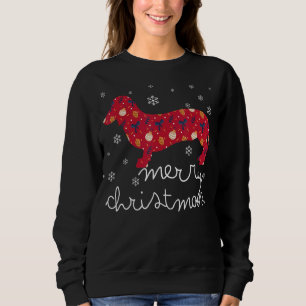 Sudadera Feliz Navidad Pajama Dachshund Perro Hombres Mujer