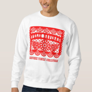 Sudadera Feliz Navidad Papel picado