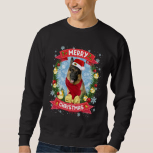 Sudadera Feliz Navidad Pastor Alemán Pastor Santa Funny Xma