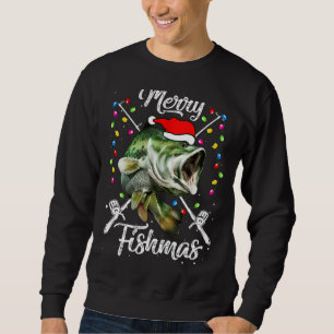 Sudadera Feliz Navidad Pescados Graciosos Pescadores Presen