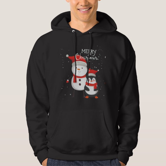 Sudadera Feliz Navidad Print Hoodie (Anverso)