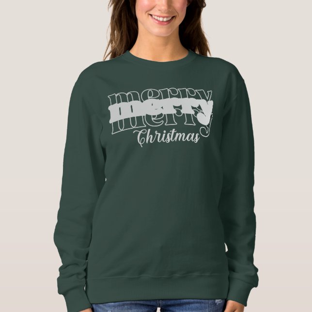 Sudadera Feliz Navidad: Profunda Fiesta de Guión Moderno en (Anverso)