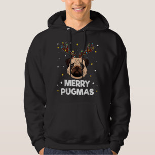 Sudadera Feliz Navidad Pugmas Pug Dog Xmas Gracioso Puggy R