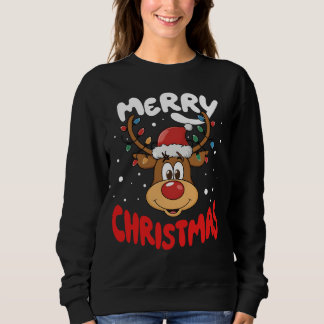 Sudadera Feliz Navidad Reindeante Mujeres Hombres Familia d