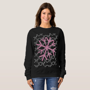 Sudadera Feliz Navidad Rosa ALEGRÍA Copo de Nieve Invierno
