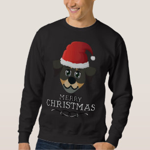 Sudadera Feliz Navidad Rottweiler Santa Hat Dog Lover