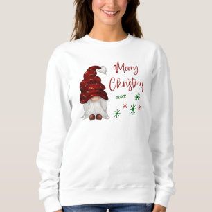 Sudadera Feliz Navidad Rústico País Chica Gnome Holiday