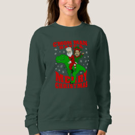 Sudadera feliz navidad santa biden kamala harris dinosaur