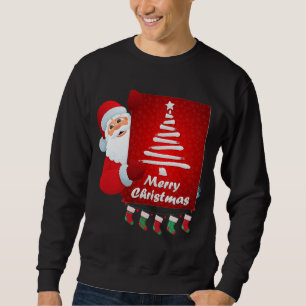 Sudadera Feliz Navidad Santa Claus Tree Stokings X-mas