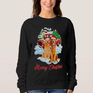 Sudadera Feliz Navidad Santa Golden Retriever Dog Christm