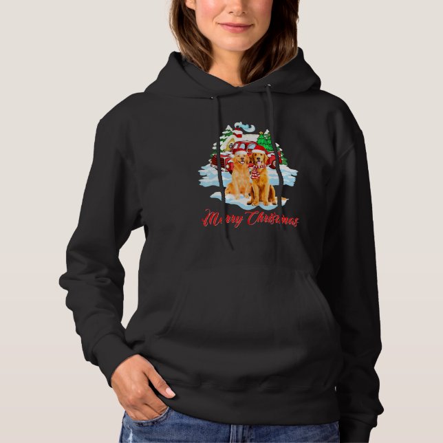 Sudadera Feliz Navidad Santa Golden Retriever Dog Christm (Anverso)