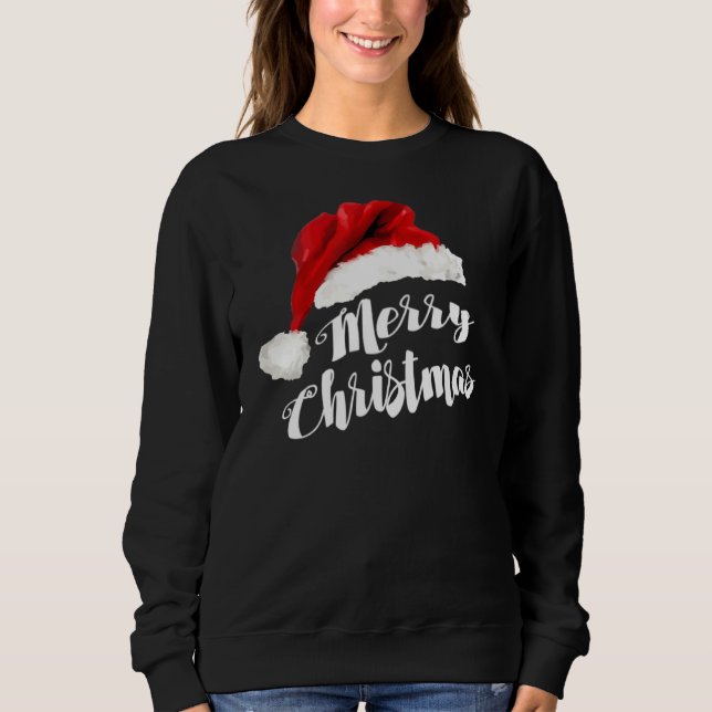 Sudadera Feliz Navidad Santa Hat (Anverso)