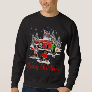 Sudadera Feliz navidad Santa Reindeer Bernese Mountain Wi