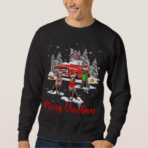 Sudadera Feliz Navidad Santa Reindeer Lobo Irlandés con