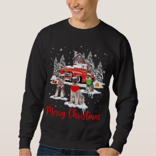 Sudadera Feliz Navidad Santa Reindeer Schnauzer con Rojo