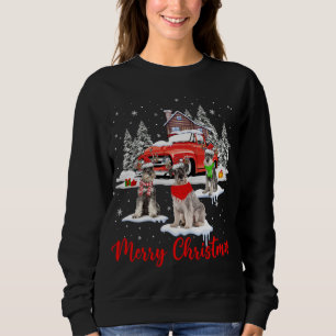 Sudadera Feliz Navidad Santa Reindeer Schnauzer con Rojo