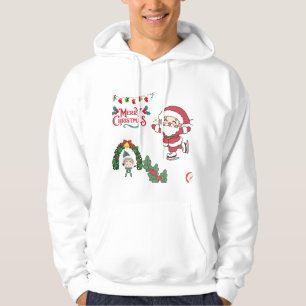 Sudadera Feliz Navidad Santa Skater Niños Diversión de Navi