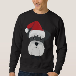 Sudadera Feliz Navidad Schnauzer Dog con Santa Hat