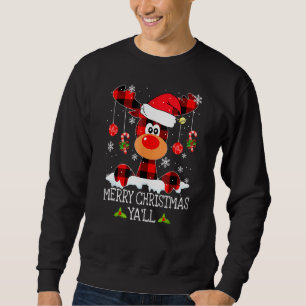 Sudadera Feliz Navidad Serás reno rojo búfalo