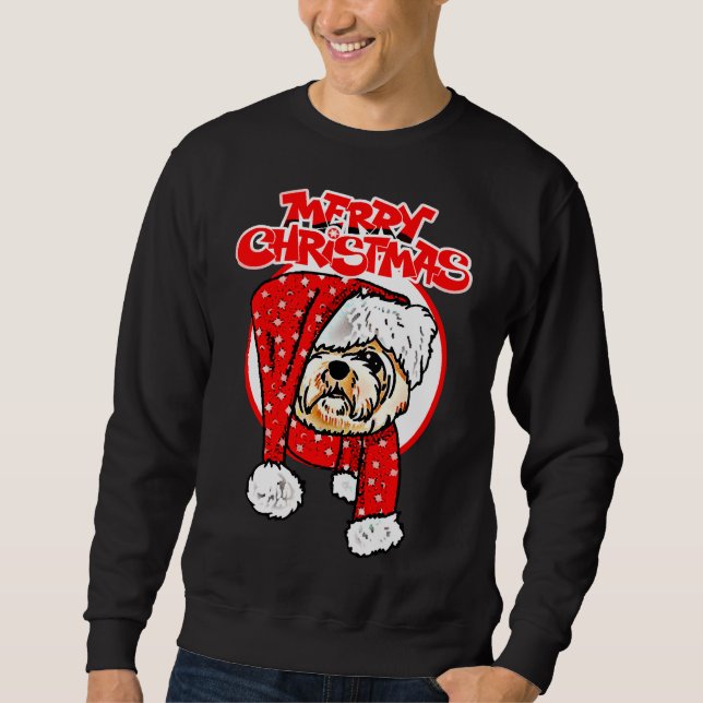 Sudadera Feliz Navidad Shih Tzu Dog (Anverso)