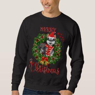 Sudadera Feliz Navidad Siberian Husky Dog