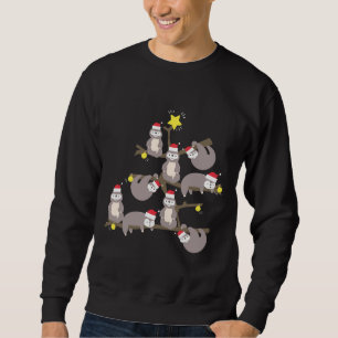 Sudadera Feliz Navidad Slots Árbol de Navidad Santa Hat Mer