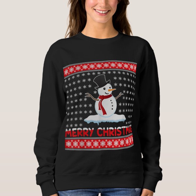 Sudadera Feliz Navidad Snowman (Anverso)