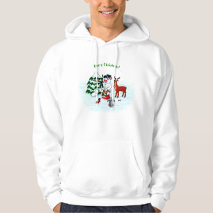 Sudadera ¡Feliz Navidad! Snowman con sus amigos