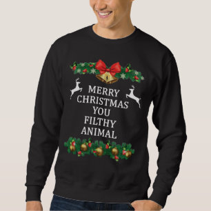 Sudadera Feliz Navidad, sucio animal