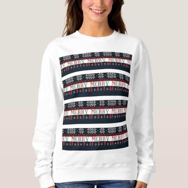 Sudadera  Feliz Navidad tejido  (Anverso)