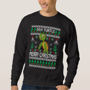 Sudadera Feliz Navidad Tortuga marina UGLY Navidad Niños Pa