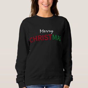 SUDADERA FELIZ NAVIDAD TYPOGRAPHY ROJO VERDE BLANCO
