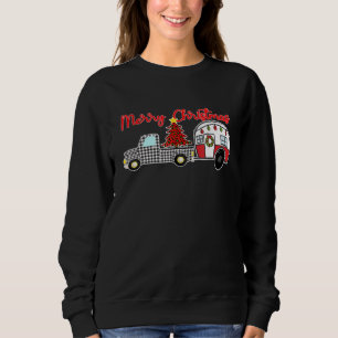 Sudadera Feliz Navidad Vintage Camión Camión de Camión Full