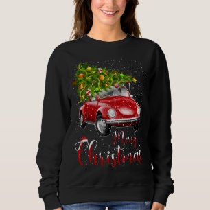Sudadera Feliz Navidad Vintage Camión Rojo con Árbol