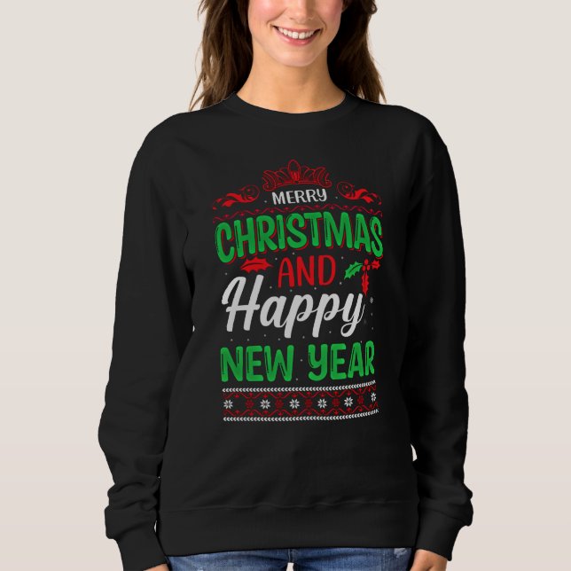 Sudadera Feliz Navidad Y Feliz Año Nuevo-61064 Hoodie (Anverso)