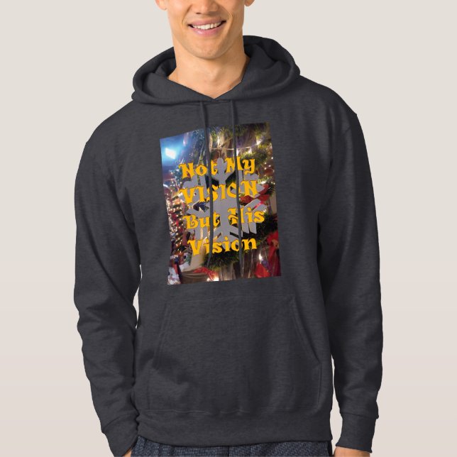 Sudadera Feliz Navidad y Feliz Año Nuevo arte de copos de n (Anverso)