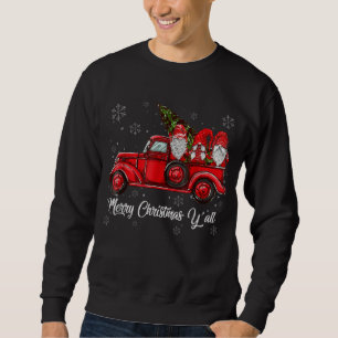Sudadera Feliz Navidad y todos los gnomos Santa Retro Camió
