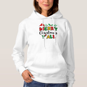 Sudadera Feliz Navidad Y'all Hoodie