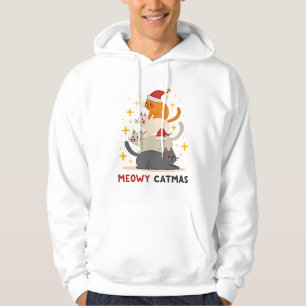 Sudadera Feliz Navidegato Gato Navidad Árbol Navideño (2)