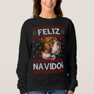 Sudadera Feliz Navidog Feliz Navidad Ugly Xmas Dog Pitbul