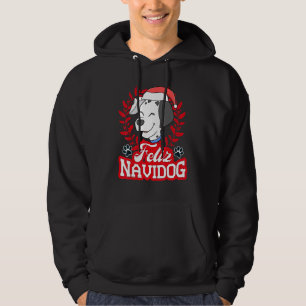 Sudadera Feliz Navidog Navidad Dálmata Gorro de Santa Merry