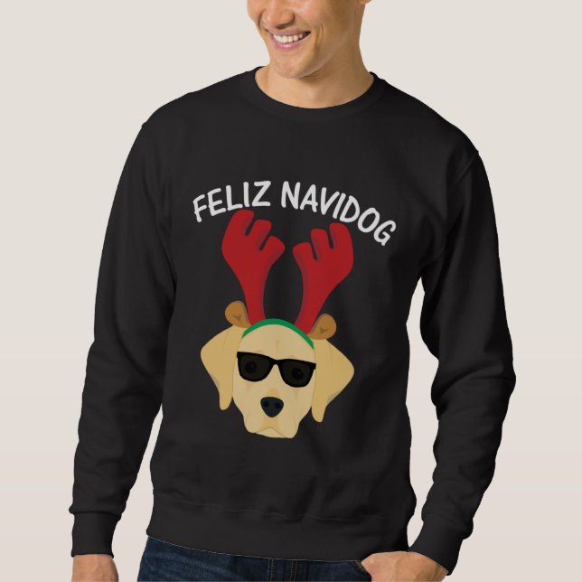 Sudadera Feliz Navidog Navidad Labrador Retriever Christmas (Anverso)