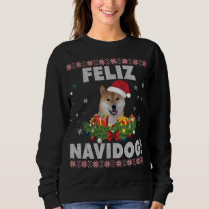 Sudadera Feliz Navidog Shiba Inu Dog Sueño dulce Santa Chr