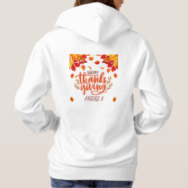 Sudadera feliz nombre personalizado del día de gracias